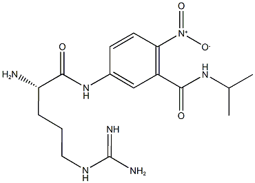 Arginine-5-amino-2-nitrobenzoic acid isopropylamide dihydrochloride Struktur