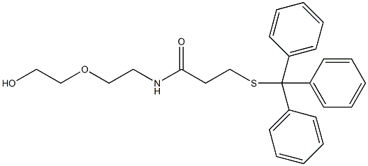 alpha-Hydroxy-omega-tritylthio poly(ethylene glycol) (PEG-MW 10.000 Dalton) Struktur