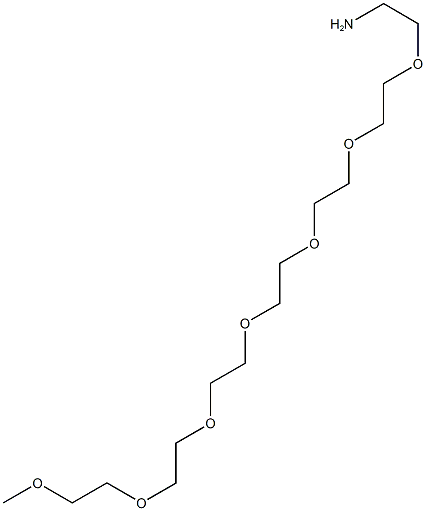 alpha-Methoxy-omega-amino hepta(ethylene glycol), 2,5,8,11,14,17,20-heptaoxadocosan-22-amine Struktur