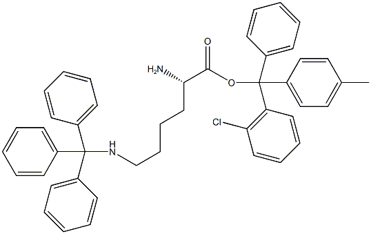 H-L-LYS(TRT)-2-CHLOROTRITYL RESIN Struktur