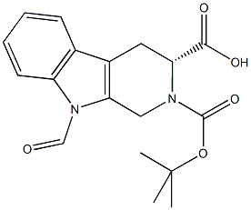 N-alpha-t-Butyloxycarbonyl-9-formyl-1,2,3,4-tetrahydronorharman-D-3-carboxylic acid (solvate) Struktur