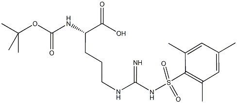 N-alpha-t-Butyloxycarbonyl-N-(mesitylene-2-sulfonyl)-L-arginine cyclohexylamine Struktur