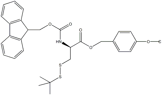 Fmoc-D-Cys(SS-tBu)-Wang TG Struktur