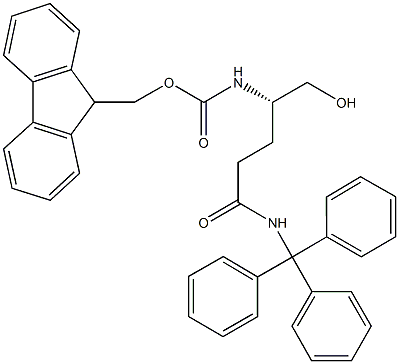 N-alpha-(9-Fluorenylmethyloxycarbonyl)-N-gamma-trityl-L-glutaminol Struktur