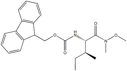 N-alpha-(9-Fluorenylmethyloxycarbonyl)-N-methyl-N-methyloxy-L-isoleucine amide Struktur