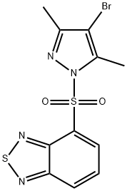 4-(4-bromo-3,5-dimethylpyrazol-1-yl)sulfonyl-2,1,3-benzothiadiazole Struktur