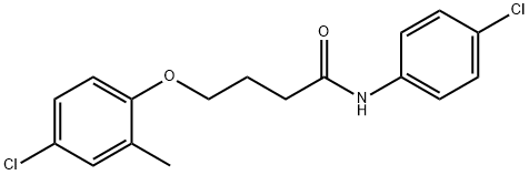 4-(4-chloro-2-methylphenoxy)-N-(4-chlorophenyl)butanamide Struktur