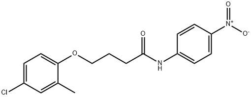 4-(4-chloro-2-methylphenoxy)-N-(4-nitrophenyl)butanamide Struktur