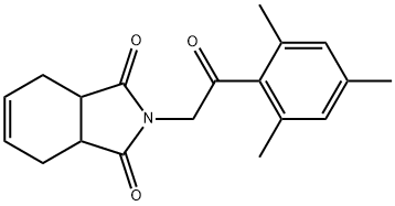 2-[2-oxo-2-(2,4,6-trimethylphenyl)ethyl]-3a,4,7,7a-tetrahydroisoindole-1,3-dione Struktur