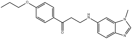 3-[(3-methylbenzimidazol-5-yl)amino]-1-(4-propoxyphenyl)propan-1-one Struktur