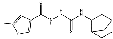 1-(3-bicyclo[2.2.1]heptanyl)-3-[(5-methylthiophene-3-carbonyl)amino]thiourea Struktur