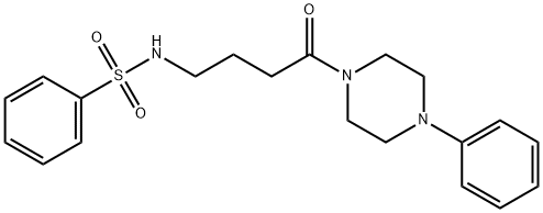 N-[4-oxo-4-(4-phenylpiperazin-1-yl)butyl]benzenesulfonamide Struktur