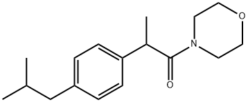 2-[4-(2-methylpropyl)phenyl]-1-morpholin-4-ylpropan-1-one Struktur