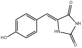 (5Z)-5-[(4-hydroxyphenyl)methylidene]imidazolidine-2,4-dione Struktur