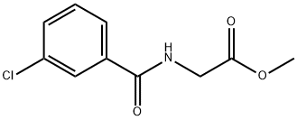 methyl 2-[(3-chlorobenzoyl)amino]acetate Struktur