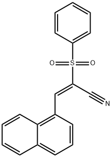 (E)-2-(benzenesulfonyl)-3-naphthalen-1-ylprop-2-enenitrile Struktur