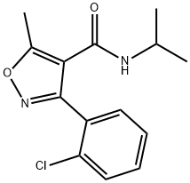 3-(2-chlorophenyl)-5-methyl-N-propan-2-yl-1,2-oxazole-4-carboxamide Struktur