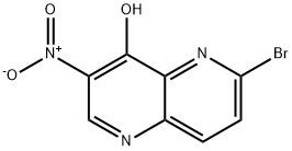 6-Bromo-3-nitro-1H-[1,5]naphthyridin-4-one Struktur