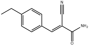 (E)-2-cyano-3-(4-ethylphenyl)prop-2-enamide Struktur