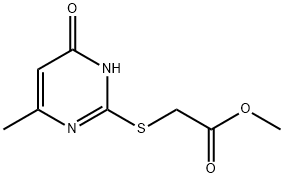 methyl 2-[(6-methyl-4-oxo-1H-pyrimidin-2-yl)sulfanyl]acetate Struktur