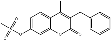 (3-benzyl-4-methyl-2-oxochromen-7-yl) methanesulfonate Struktur