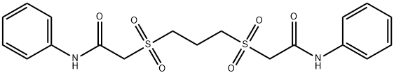 2-[3-(2-anilino-2-oxoethyl)sulfonylpropylsulfonyl]-N-phenylacetamide Struktur