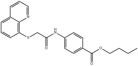 butyl 4-[(2-quinolin-8-ylsulfanylacetyl)amino]benzoate Struktur