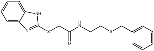 2-(1H-benzimidazol-2-ylsulfanyl)-N-(2-benzylsulfanylethyl)acetamide Struktur