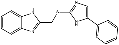 2-[(5-phenyl-1H-imidazol-2-yl)sulfanylmethyl]-1H-benzimidazole Struktur