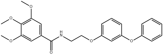 3,4,5-trimethoxy-N-[2-(3-phenoxyphenoxy)ethyl]benzamide Struktur