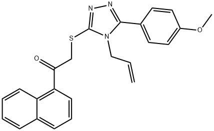 2-[[5-(4-methoxyphenyl)-4-prop-2-enyl-1,2,4-triazol-3-yl]sulfanyl]-1-naphthalen-1-ylethanone Struktur