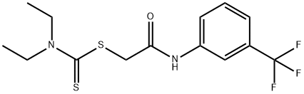 [2-oxo-2-[3-(trifluoromethyl)anilino]ethyl] N,N-diethylcarbamodithioate Struktur