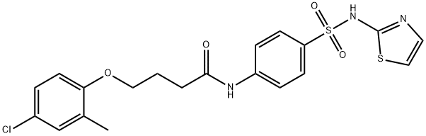 4-(4-chloro-2-methylphenoxy)-N-[4-(1,3-thiazol-2-ylsulfamoyl)phenyl]butanamide Struktur