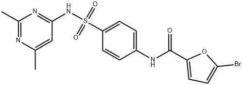 5-bromo-N-[4-[(2,6-dimethylpyrimidin-4-yl)sulfamoyl]phenyl]furan-2-carboxamide Struktur