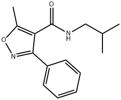 5-methyl-N-(2-methylpropyl)-3-phenyl-1,2-oxazole-4-carboxamide Struktur