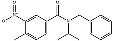 N-benzyl-4-methyl-3-nitro-N-propan-2-ylbenzamide Struktur