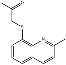 1-(2-methylquinolin-8-yl)sulfanylpropan-2-one Struktur