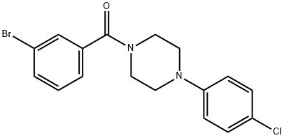 (3-bromophenyl)-[4-(4-chlorophenyl)piperazin-1-yl]methanone Struktur