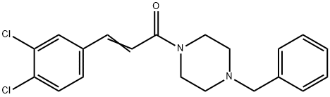 (E)-1-(4-benzylpiperazin-1-yl)-3-(3,4-dichlorophenyl)prop-2-en-1-one Struktur