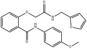 2-[2-(furan-2-ylmethylamino)-2-oxoethoxy]-N-(4-methoxyphenyl)benzamide Struktur