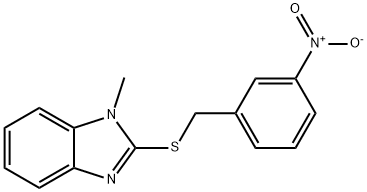 1-methyl-2-[(3-nitrophenyl)methylsulfanyl]benzimidazole Struktur