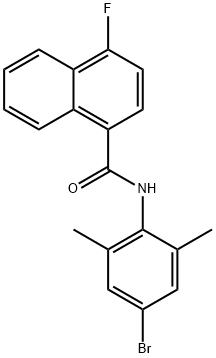 N-(4-bromo-2,6-dimethylphenyl)-4-fluoronaphthalene-1-carboxamide Struktur