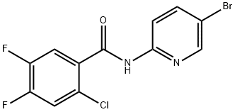 N-(5-bromopyridin-2-yl)-2-chloro-4,5-difluorobenzamide Struktur