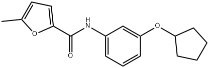 N-(3-cyclopentyloxyphenyl)-5-methylfuran-2-carboxamide Struktur