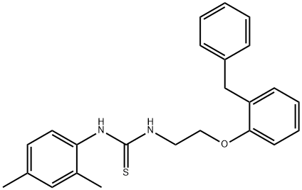 1-[2-(2-benzylphenoxy)ethyl]-3-(2,4-dimethylphenyl)thiourea Struktur