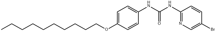 1-(5-bromopyridin-2-yl)-3-(4-decoxyphenyl)urea Struktur