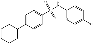 N-(5-chloropyridin-2-yl)-4-cyclohexylbenzenesulfonamide Struktur