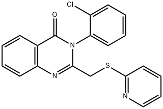 3-(2-chlorophenyl)-2-(pyridin-2-ylsulfanylmethyl)quinazolin-4-one Struktur