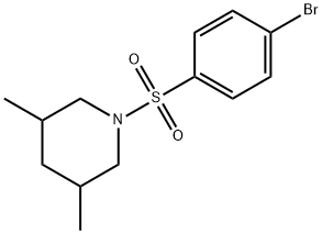 1-(4-bromophenyl)sulfonyl-3,5-dimethylpiperidine Struktur