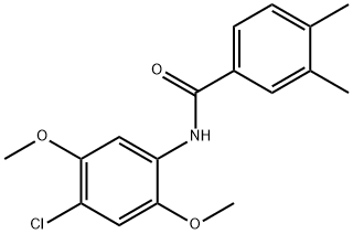 N-(4-chloro-2,5-dimethoxyphenyl)-3,4-dimethylbenzamide Struktur